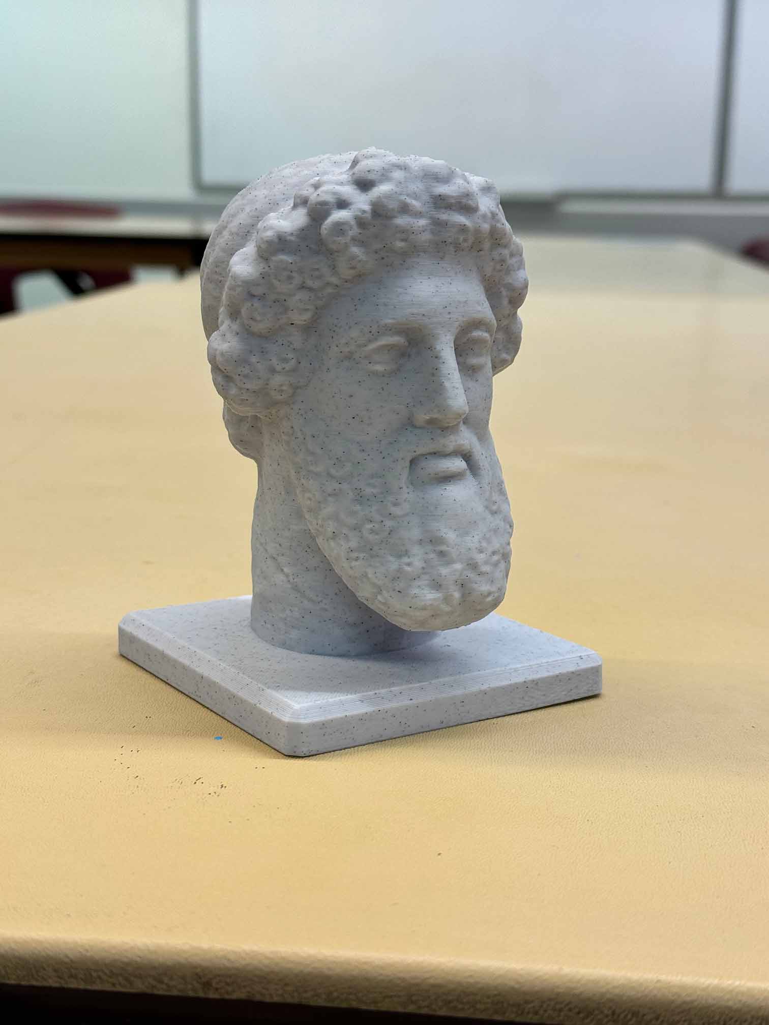 a 3D Printed bust of Zeus from the ROM